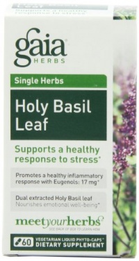 Gaia Herbs Holy Basil Leaf, 60 Liquid Phyto-Capsules