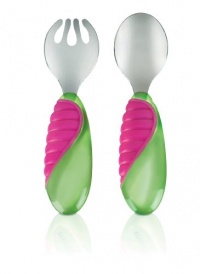 Munchkin Mighty Grip Fork and Spoon, Colors May Vary