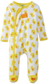 Carter's Watch the Wear Unisex-Baby Newborn Quack Quack Coverall, Yellow, 0-3 Months