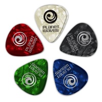 Planet Waves Assorted Pearl Celluloid Guitar Picks, 10 pack, Medium