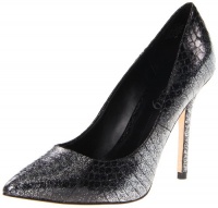 Boutique 9 Women's Justine Snake Platform Pump,Silver,9 M US