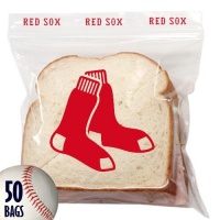 Spectrum 5815-10002 MLB Plastic Boston Red Sox Sandwich Press to Close Bag (Pack of 50)