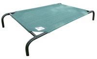 Coolaroo Large Steel-Framed Pet Bed, Brunswick Green