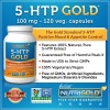 5-HTP 100mg, 120 Vegetarian Capsules - The GOLD Standard Pure 5-HTP Extract Guaranteed Free of Harmful Peak-X, GMOs, and Allergens