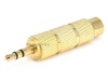 Monoprice Gold Plated Metal 3.5mm Stereo Plug to 6.35mm (1/4-inch) Stereo Jack Adaptor