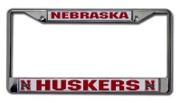 NCAA Nebraska Cornhuskers Chrome License Plate Frame