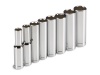 TEKTON 1215 1/4 Drive Deep Socket Set, 3/16-7/16, SAE, 8 Sockets