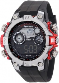 Armitron Men's 40/8251RED Black Digital Sport with Red Metalized Accents Watch