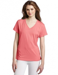 HUE Women's Solid Short Sleeve V-Neck Tee