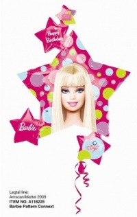 Barbie All Dolled Up Super Shape Metallic Balloon, 32 x 35 Inches