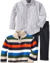 Nautica Boys 2-7 3Pc 1/4 Zip Sweater Set