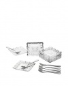 Crystal Clear Alexandria 25-Piece Taster Plate Set with Forks