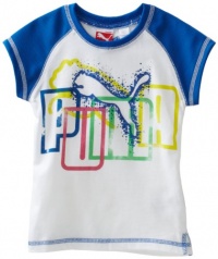 Puma - Kids Girls 2-6X Little Puma Paint Tee, White, 5