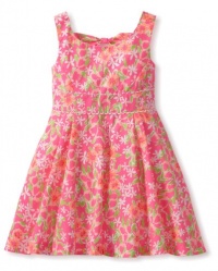 Lilly Pulitzer Girls 2-6X Mini Gosling Dress, Fiesta Pink Everything Nice Small, 3