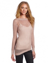 LAmade Women's Long Sleeve Asymmetric Top, Morning Rose, X-Small