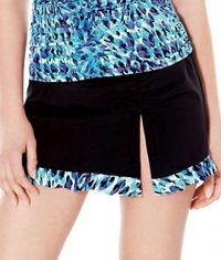 Profile by Gottex Pepita Side Tie Skirted Hipster Bottom - Blue Multi - 6