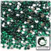 The Crafts Outlet 1440-Piece Flat Back Round Rhinestones, 3mm, Emerald Green