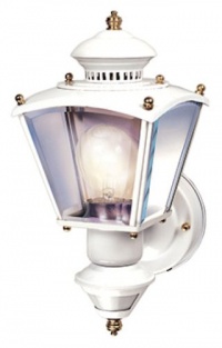 Heath Zenith SL-4150-WH 150-Degree Motion-Activated Charleston Coach Decorative Lantern, White