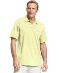 This polo by Greg Norman for Tasso Elba not only showcases your sense of style but also supports your skills out the course.