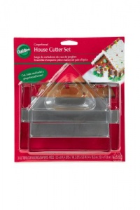 Wilton 3 Piece Gingerbread House Metal Cookie Cutters