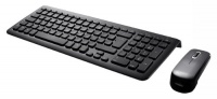 Perixx PERIDUO-710B, Wireless Keyboard and Mouse Combo Set - Compact Size 15.32x5.59x0.98 Dimension - Built-in Numeric Keypad - Piano Black - Chiclet Key Design - Brand Batteries Included - 128 Bit AES Encryption - US English Layout