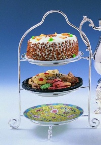 3 TIER DESSERT STAND - SILVER 3 TIER DESSERT STAND