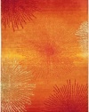 Safavieh Soho Collection Explosions Handmade New Zealand Wool Area Rug, 5-Feet by 8-Feet, Rust