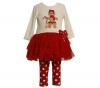 Bonnie Baby-Girls Infant Gingerbread Man Tutu Legging Set