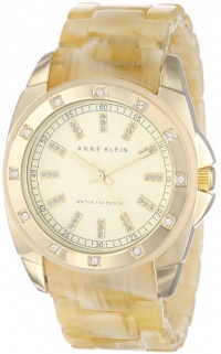 Anne Klein Women's 10/9988CHHN Gold-Tone Horn Resin Bracelet Watch