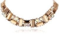 Betsey Johnson Iconic Summer Metallics Gem Collar Necklace, 18