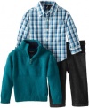 Nautica Baby-Boys Infant Pop Corn Stitch Sweater Set