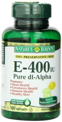 Nature's Bounty Vitamin E 400IU, 120 Softgels (Pack of 3)