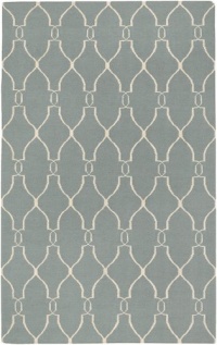 Surya Jill Rosenwald Fallon 2-Feet by 3-Feet Hand Woven Rug, blue crossover