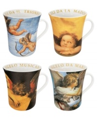 Heaven sent, the Angel mugs from Konitz make a masterpiece of every cup in fuss-free porcelain that recreates four classical paintings.