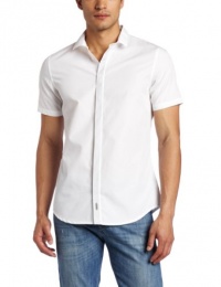 Calvin Klein Sportswear Men's Short Sleeve Engineered Stripe Woven Shirt