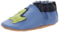 Robeez Soft Soles Dino Crib Shoe (Infant/Toddler),Ocean Blue/Navy,0-6 Months (1-2 M US Infant)