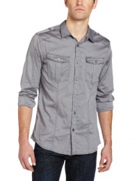 Marc Ecko Cut & Sew Men's Pinpoint Oxford Military Woven Shirt