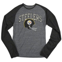 NFL Pittsburgh Steelers Buttonhook L/S Tri-Blend Raglan - B232AFFD7 Men's