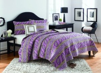 Steve Madden Morgan Quilt, Twin, Purple