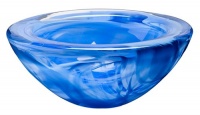 Kosta Boda Atoll Large Bowl, Light Blue