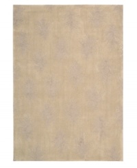 Superbly subtle designs in soft, earthy tones give an organic feel to this elegant area rug. Hand tufted from 100% natural wool, this plush Calvin Klein rug is crafted using the cut-and-loop pile technique that creates a unique matte surface texture.