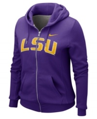 Spread the spirit and cheer on your favorite team with this NCAA LSU Tigers hoodie from Nike.