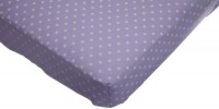 American Baby Company Percale Crib Sheet, Lavender Dots