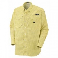 Columbia Men's Super Bonehead Classic LS Shirt,Lemon Whip, Gingham,L