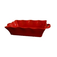 BIA Cordon Bleu Wavy 3-Quart Rectangle Baker, Red