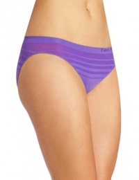 Calvin Klein Women's Seamless Ombre Bikini, Electric Violet, Medium