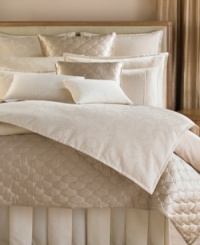 Ladylike luxe. This Pinafore decorative pillow features a crochet-inspired design in pure cotton and enhances the look of the charming Pinafore bedding ensemble from Barbara Barry. (Clearance)