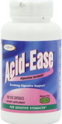 Enzymatic Therapy  Acid Ease Digestion formula for Sensitive Stomachs, 180 Veg Capsules