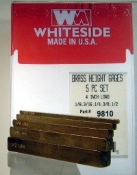 Whiteside 5 Piece Brass Set-up Gauges, 4