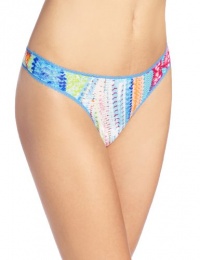 OnGossamer Women's Printed Mesh Hip Thong Panty